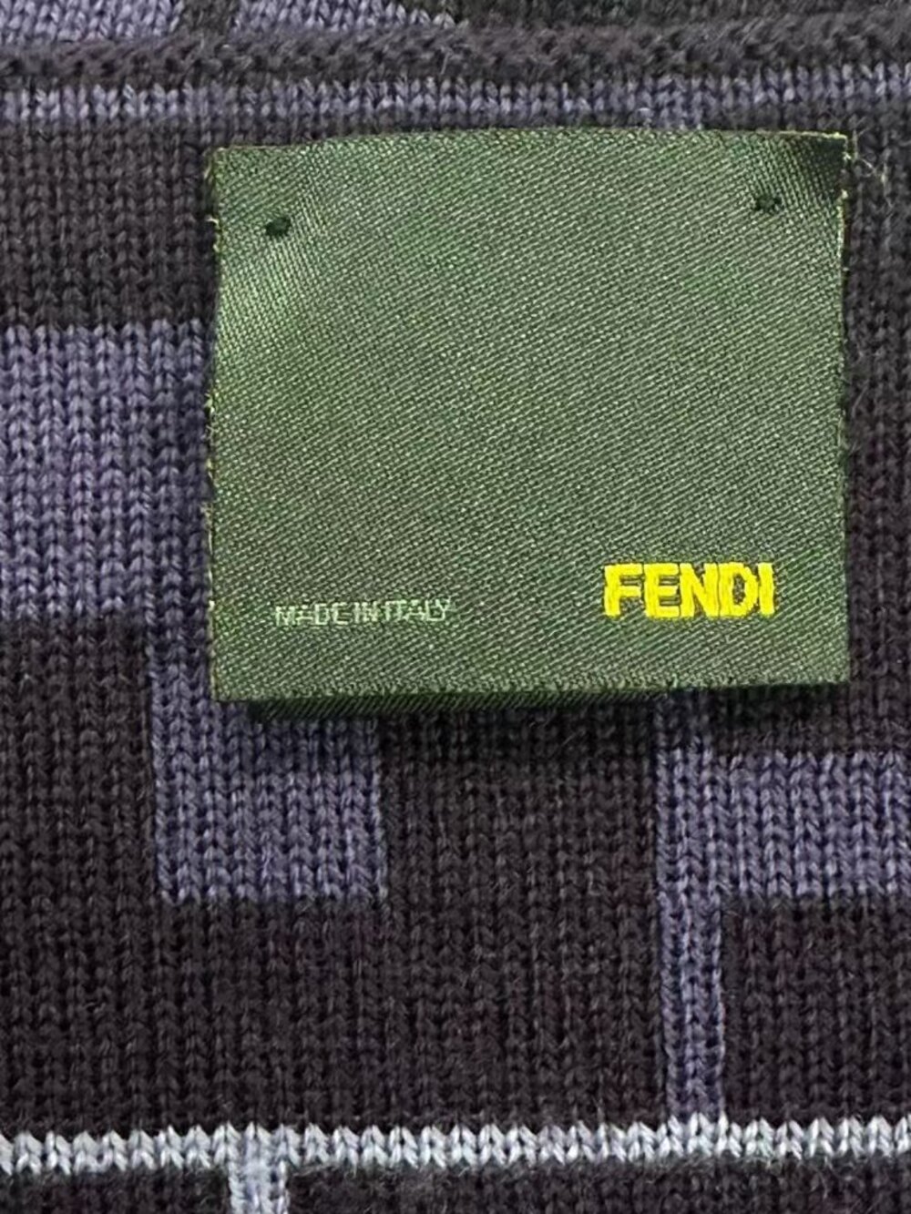Fendi Scarf Zucca Pattern FF Logo Wool Purple - Picture 6 of 9